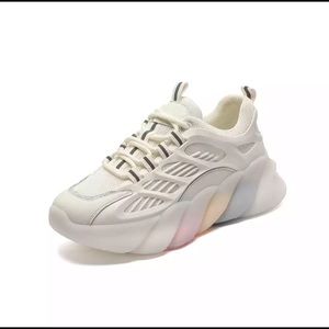 Female White Casual Sports Style Sneakers/ Running
